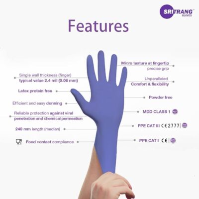 GANT D'EXAMEN EN NITRILEé