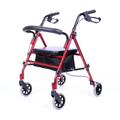 Rollator 4 roues avec siège en aluminium